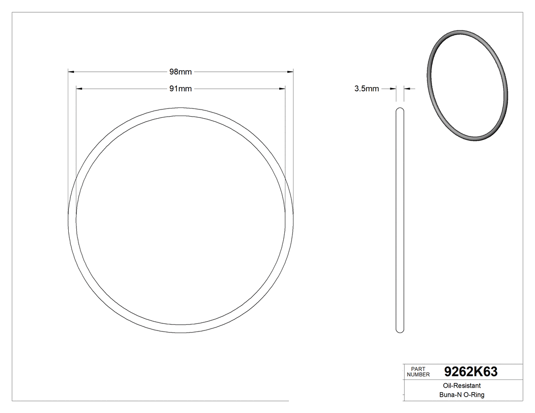 Technical drawing - 9262K63